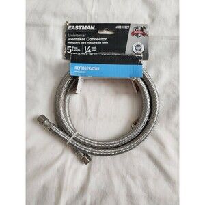 New Eastman Ice Maker Connector 5 Foot 1/4" Stainless Steel Hose Refrigerator